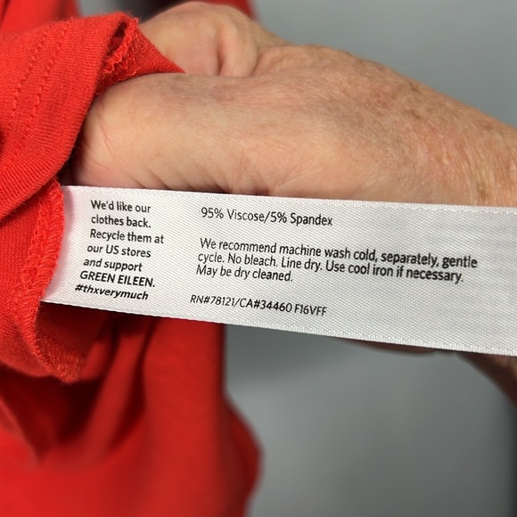 Eileen Fisher Asymmetrical Hem Scoop Neck Long Sleeve Tunic Top Small - Picture 6 of 7